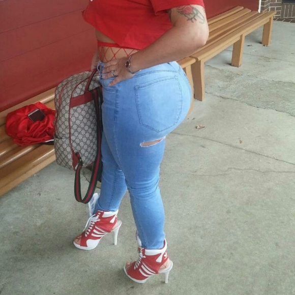 Skinny Slit Back Jeans - Picture 6 of 8